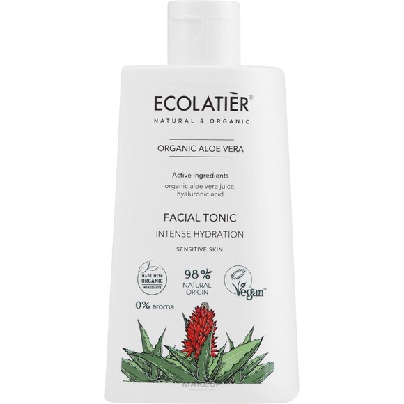 Ecolatier Organic Aloe Vera Facial Tonic Intense Hydration New - Picture 1 of 2
